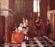 HOOCH, Pieter de The Card-Players sg oil painting